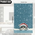 thumbnail image 3 of SCRAWLGOD Christmas Hat Cat Snowflake Blue 1 Piece Non Slip Recliner Headrest Protector Washable PU Leather Sofa Headrest Covers for Sofa,Office Chair,Theater Seat, 17x27 in, 3 of 7