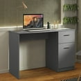 thumbnail image 1 of Madesa Compact Computer Desk Study Table for Small Spaces Home Office 43 Inch Student Laptop PC Writing Desks with Storage and Drawer, Modern Ergonomic Gaming  Workstation - Grey, 1 of 5