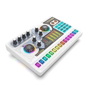 HOT X5 Sound Card Live Music Mixer Vlog Recording Voice Changer Stereo Audio for PC Streaming