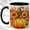Black, variant on Sunflower Pumpkin Coffee Mug, Autumn Harvest Mug, Ceramic 11 oz