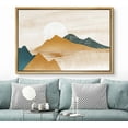 thumbnail image 2 of PixonSign Framed Canvas Print Wall Art Set Rustic Tan Mountain Range Valley Nature Wilderness Illustrations Modern Art Farmhouse/Country Landscape - 24"x36" Natural, 2 of 5