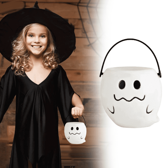 Halloween Trick Or Bucket Halloween Candy Basket Trick Or Pumpkin Pails Cauldron Kettle Candy Holder Halloween