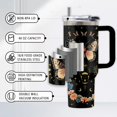 thumbnail image 4 of Uibunoo Regalo De Mariposa Para Mujer, Taza De Vaso De Mariposa Gótica De 40 Onzas Con Asa Y Pajita, Regalos De Navidad Para Mariposas, Luna, Amantes De Los Animales, Regalos Temáticos De Flores, 1 Un, 4 of 5