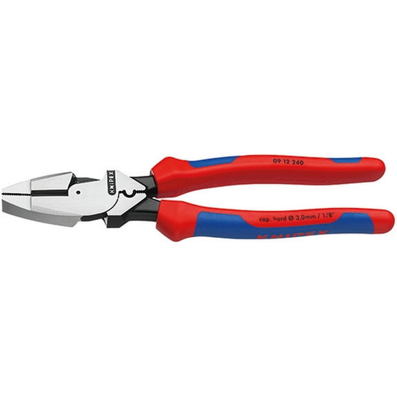 KNIPEX Tools 09 12 240 9.5-Inch Ultra-High Leverage Lineman's Pliers with Fish Tape Puller and Crimper