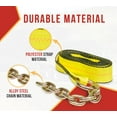 thumbnail image 3 of (8 Pack) 2" x 21' Replacement Tie Down Strap w/ Chain Extension for 8-Point Tie Down Kits, 4000 lbs WLL, 3 of 9