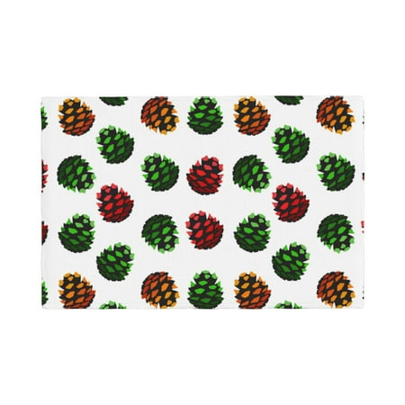 

Placemats Set of 4 / 6 Colorful Autumn Pinecones Placemats for Dining Table Indoor/Outdoors Heat Resistant Washable Placemats 18 x 12