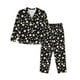 thumbnail image 1 of Fotbe Daisy Conjunto de Pijama de Manga Larga para Mujer con Estampado, Ropa de Dormir de 2 Piezas, Conjunto de Casa Suave y Cómodo con Bolsillos-Large, 1 of 7