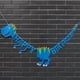 thumbnail image 4 of KAKOWELY Banderines de feliz cumpleaños de dinosaurio, suministros de decoración para fiestas de cumpleaños (azul), 4 of 4