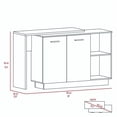 thumbnail image 3 of FM FURNITURE Aspen Kitchen Island with 2 Shelves Engineered Wood Brown, 3 of 9