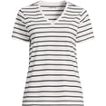thumbnail image 3 of Lands' End Supima Cotton V-Neck T-Shirt, 3 of 3