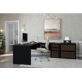 thumbnail image 3 of Bestar Connexion 2-Piece set including an L-shaped desk and a lateral file cabinet in antigua & black, 3 of 7