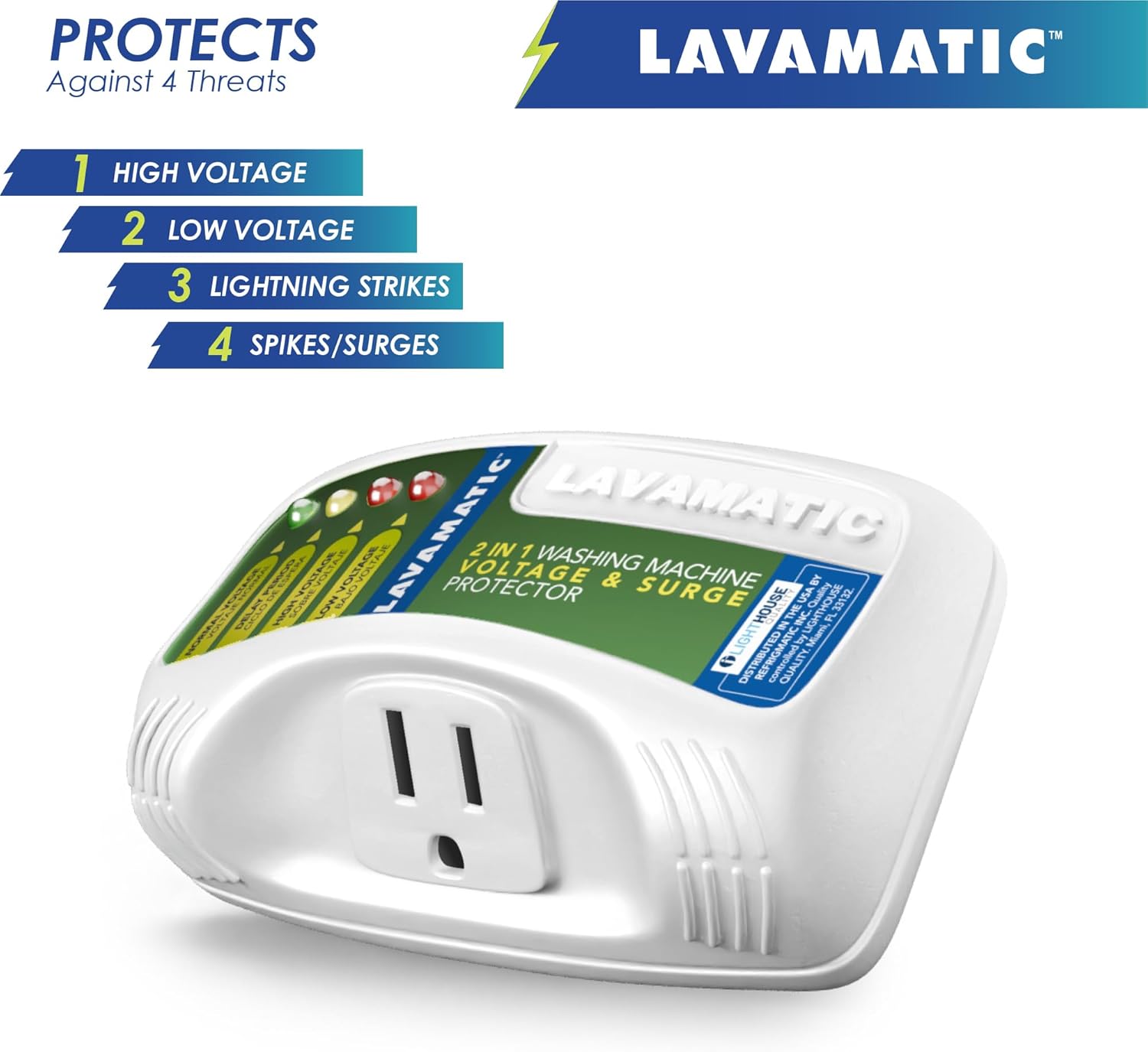 Lavamatic  Ws-10521 Electronic Surge Protector For Washing Machine - Front Top Load Washers