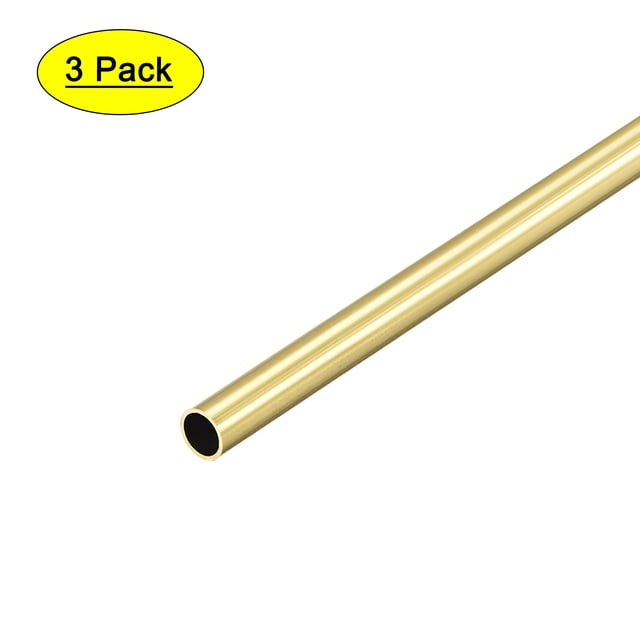 Tubo redondo de latón Uxcell, tubo recto sin costura de 6.5 mm x 0.5 mm