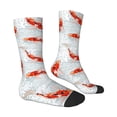 thumbnail image 3 of Uemuo Koi Fish Corals,Spring Summer Pattern Women's Crew Socks, Soft Durable Breathable Moisture-Wicking with Odor Control Cotton socks, 3 of 9