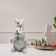 thumbnail image 5 of Figura de princesa conejita de jardín, decoración familiar de conejos de Pascua de resina con flores, figuras de Pascua para decoración de mesa para jardín, casa, granja., 5 of 6