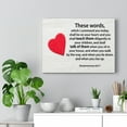 thumbnail image 2 of Scripture Walls  These Words Deuteronomy 6:6-7 Bible Verse Canvas Christian Wall Art Ready to Hang Unframed, 2 of 9