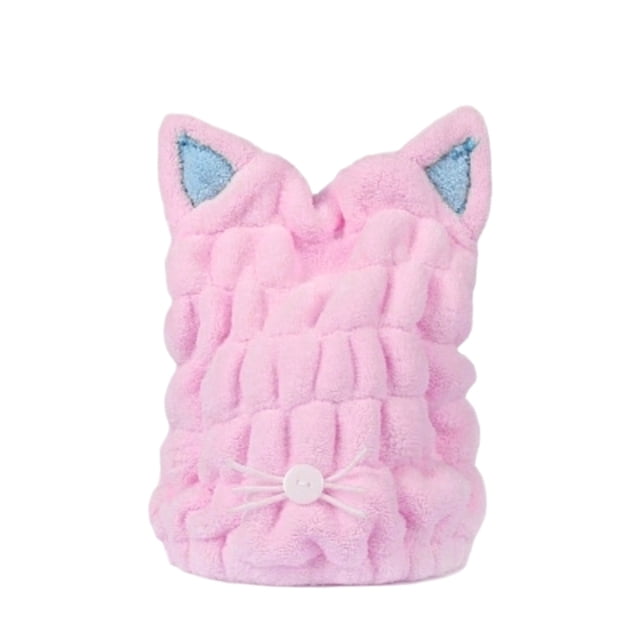 Minnieouse Turbante de pelo para adultos, sombrero de secado rápido, toalla envuelta, gorro de baño, gorro de secado de pelo absorbente de terciopelo Sombreros rosa Minnieouse PS14524-01
