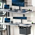 thumbnail image 2 of VIVO Black Corner Clamp-on Desk Drawer & Shelf System, 2 of 8