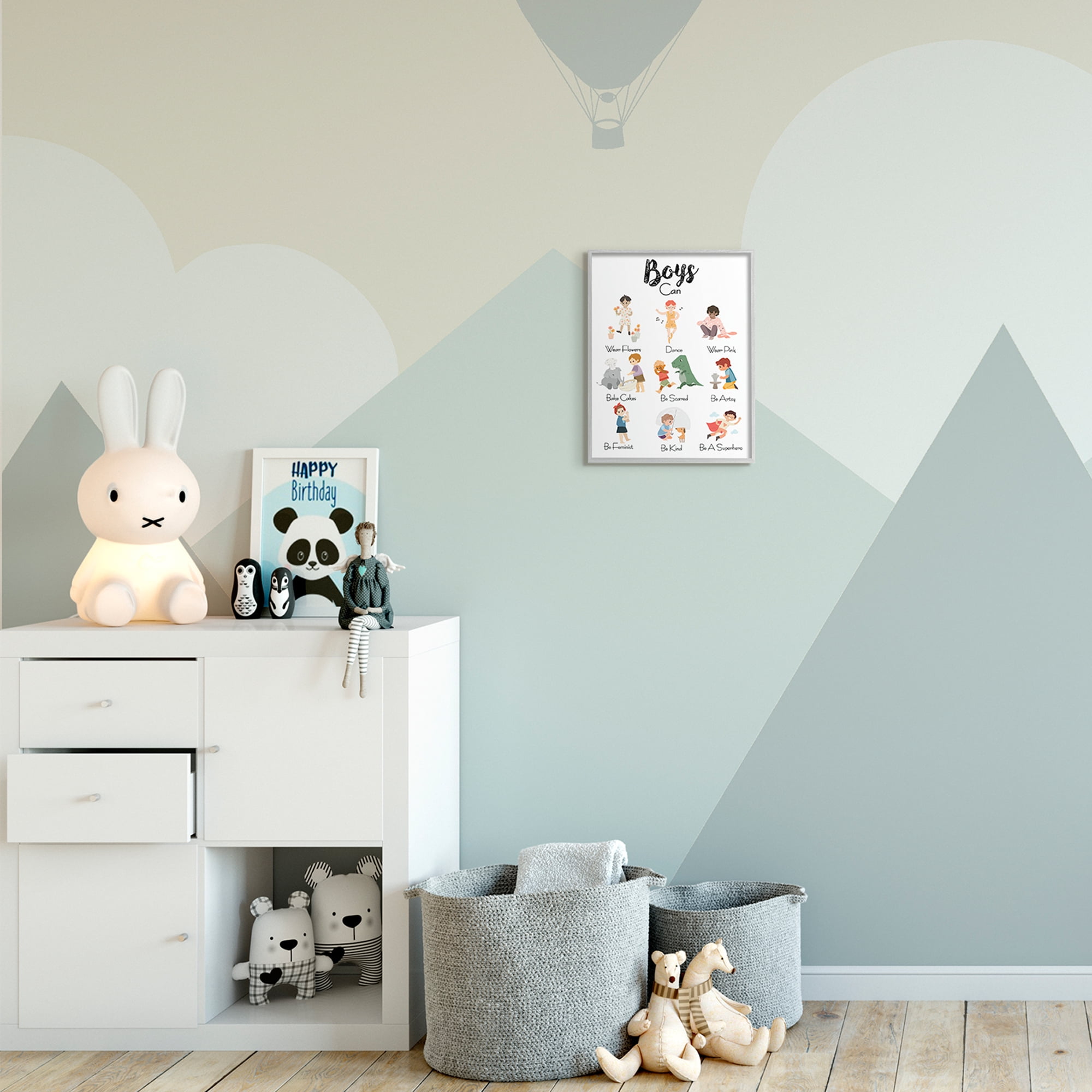 Stupell Industries Boys Can Phrase Inclusive Chart of Fun Activities Typography Painting Gray Framed Art Print Wall Art, 11 x 14