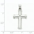 thumbnail image 2 of Pendentif Croix Polie en Or Blanc 14K, 2 of 2