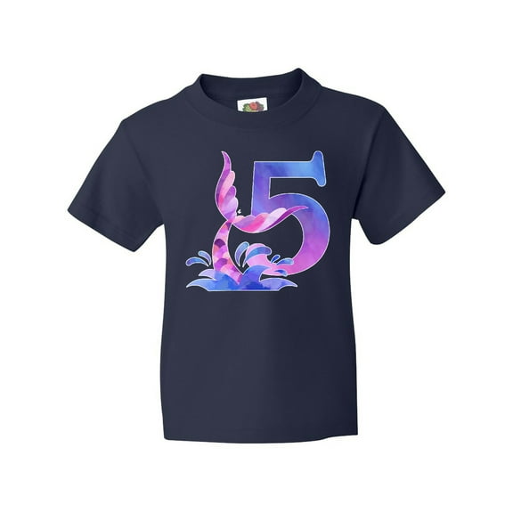 Inktastic 5th Birthday Mermaid Tail Youth T-Shirt