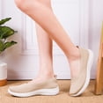 thumbnail image 5 of Willtoo Orthopedic Womens Knitted Flat Walking Shoes Comfortable Slip On Mesh Lightweight Sneakers Casual Soft Gym Non Slip Loafers, 5 of 6