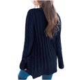 thumbnail image 2 of Women's Long Sleeve Cable Knit Cardigan Open Front Button Down Knitwear Sweater Coat, 2 of 3