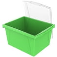 thumbnail image 4 of Storex 4 Gallon Plastic Storage Bin with Lid for Kids, Letter Size, Green, 6-Pack, 4 of 9