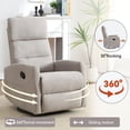 thumbnail image 5 of Leumius Recliner Chair for Adults,Padded Deep Seat Reading Chair with Side Pockets, Small Recliners for Small Spaces, Lounge Chair for Living Room, Bedroom,Light Gray, 5 of 10