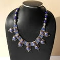 thumbnail image 4 of Tibetan Silver Boho Tribal Necklace for Women with Lapis Lazuli Gemstone | Handmade Ethnic Statement Jewelry, 4 of 8