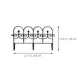 thumbnail image 2 of UPOUART 5Pcs Plastic Garden Fence Panels Black Decorative Lawn Edging for Driveway, 2 of 8