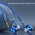 thumbnail image 1 of Gwong Electrónica Auriculares con cable Bass pesados ​​ergonómicos en la oreja 1.2M Metal 3.5mm Control de alambre Auriculares para la música, 1 of 6