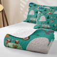 thumbnail image 4 of Erosebridal Cartoon Camper RV Quilt Full For Travel Trailers,Happy Camping Outdoor Adventure Full Bedspread Sets,3pcs, 4 of 7