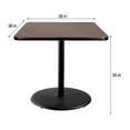 thumbnail image 5 of Hampden Furnishings Bennet Collection Steel Frame 36" Square Top, Round Base, 42" Height, Cafe Table, Black Frame/Mahogany Top, 5 of 5