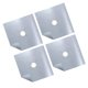 thumbnail image 2 of 4 cubiertas prácticas para quemadores de estufa de 0,12 mm, resistentes al calor, de PTFE, reutilizables, para cocinas de gas y estufas (plateadas), 2 of 5