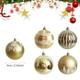 thumbnail image 3 of Eolstice Christmas Ball Ornament Set Golden Design, Decorative Tree Hanging Spheres, Holiday Decor Party Festival Celebration Shiny Metallic Decorations, 3 of 7