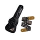 thumbnail image 1 of PAQUETE Estuche para guitarra eléctrica Funda para guitarra Gig bag, guitar case para trasporte y protección, color negro bordes grises + Tahali strap correa Kidam CALAVERAS MEXICANAS, 1 of 4