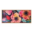 thumbnail image 3 of Kate and Laurel Sylvie Preppy Boho Aesthetic Colorful Floral Group Framed Canvas Wall Art by The Creative Bunch Studio, 18x40 Natural, Bright Colorful Flower Art for Wall, 3 of 7