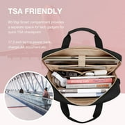 BAGSMART 17.3 Laptop Bag Briefcase, Computer Messenger Bag, Business Work Travel Laptop Shoulder Bag, Carrying Handbag Laptop Sleeve Case for Women & Men, Black