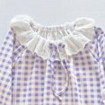 thumbnail image 5 of Girls Summer Outfits Ruffle Sleeve Button Up Dress Tops Plaid Pants Girl Clothes Purple 2-3Years, 5 of 5