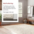thumbnail image 4 of nuLOOM Cameron High Low Textured Moroccan Area Rug, 2' 8" x 8', Runner, Cameron Beige, 4 of 9
