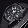 thumbnail image 2 of HOARBOEG Montre-Bracelet Militaire en Acier Inoxydable pour Hommes Date Analogique Quartz Armée BK, 2 of 4