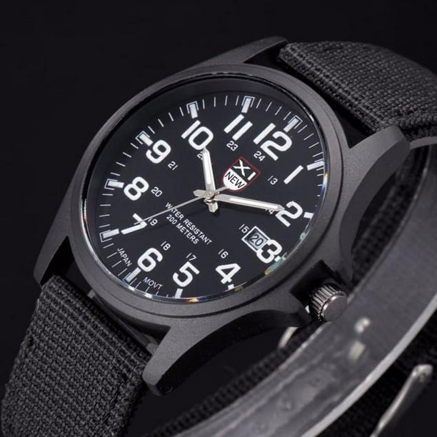 Watch for Men Outdoor Mens Date Stainless Steel Military Sports Analog