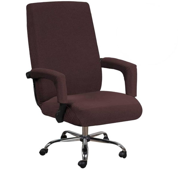 Funda antisuciedad para silla, funda elástica para banquete, cumpleaños, hogar, oficina, dormitorio, sillón, Protector extraíble y lavable Cubiertas para muebles de jardín Marron oscuro L Cateissary HA066527-17