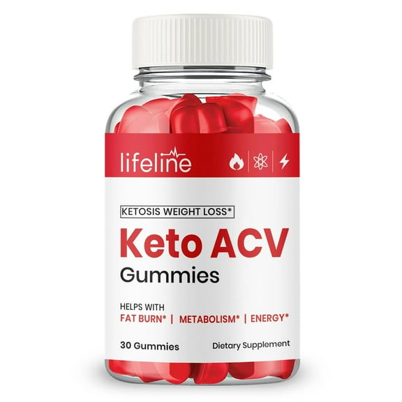 LifeLine Keto ACV Gummies, Supplement, Powerful Formula, Maximum Strength (1 Pack)
