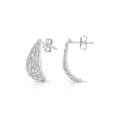 thumbnail image 4 of Tilo Jewelry .925 Sterling Silver Shiny Teardrop Stud Earrings with Cubic Zirconia CZ Stones for Women & Unisex, 4 of 4