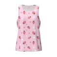 thumbnail image 4 of Fotbe Floral Strawberr Pattern Men's Quick Dry Workout Tank Top Gym Muscle Tee Fitness Bodybuilding Sleeveless T Shirt Breathable Workout Shirt-Small, 4 of 9