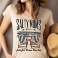 thumbnail image 4 of Salty Moms Shirt for Women, Beach Club Girls Just Wanna Have Sun Graphic Tee, Ash, Size 4XL, 4 of 6