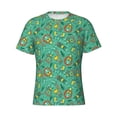 thumbnail image 4 of Vsdgher Funny Animals in Jungle Print Men's Dry Fit Mesh Athletic Shirts Moisture Wicking Tennis T-Shirt Tops, 4 of 9