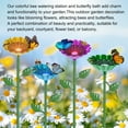 thumbnail image 5 of Uxcell 4-Pack Bee Watering Station, 64cm/25 Inch Iron Bee Bath for Garden Water Feeder, Colorful Butterfly Bath Bowl for Outdoor/Garden/Yard Decor [Yellow/Rose Red], 5 of 6